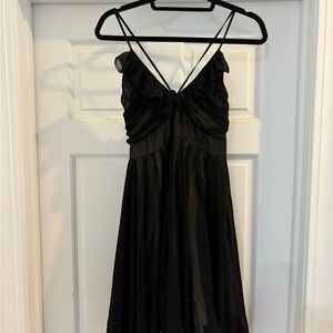 Ark & Co Black Ruffled Mini Dress